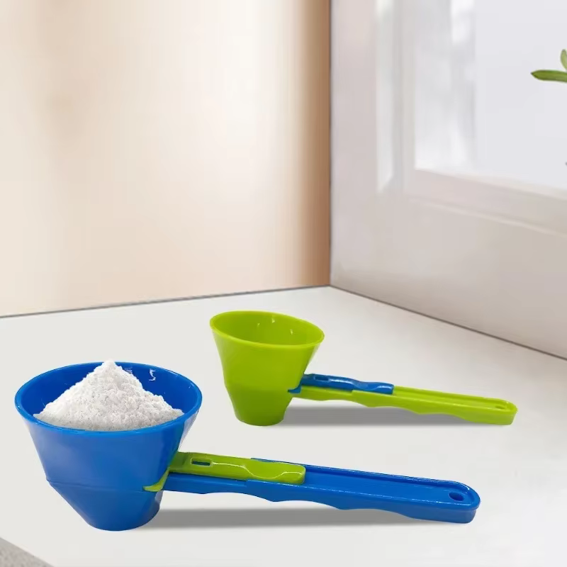 Cuillère à poudre de protéines en matériau PP Durable sans gâchis-entonnoir coulissant pour le lait et les suppléments