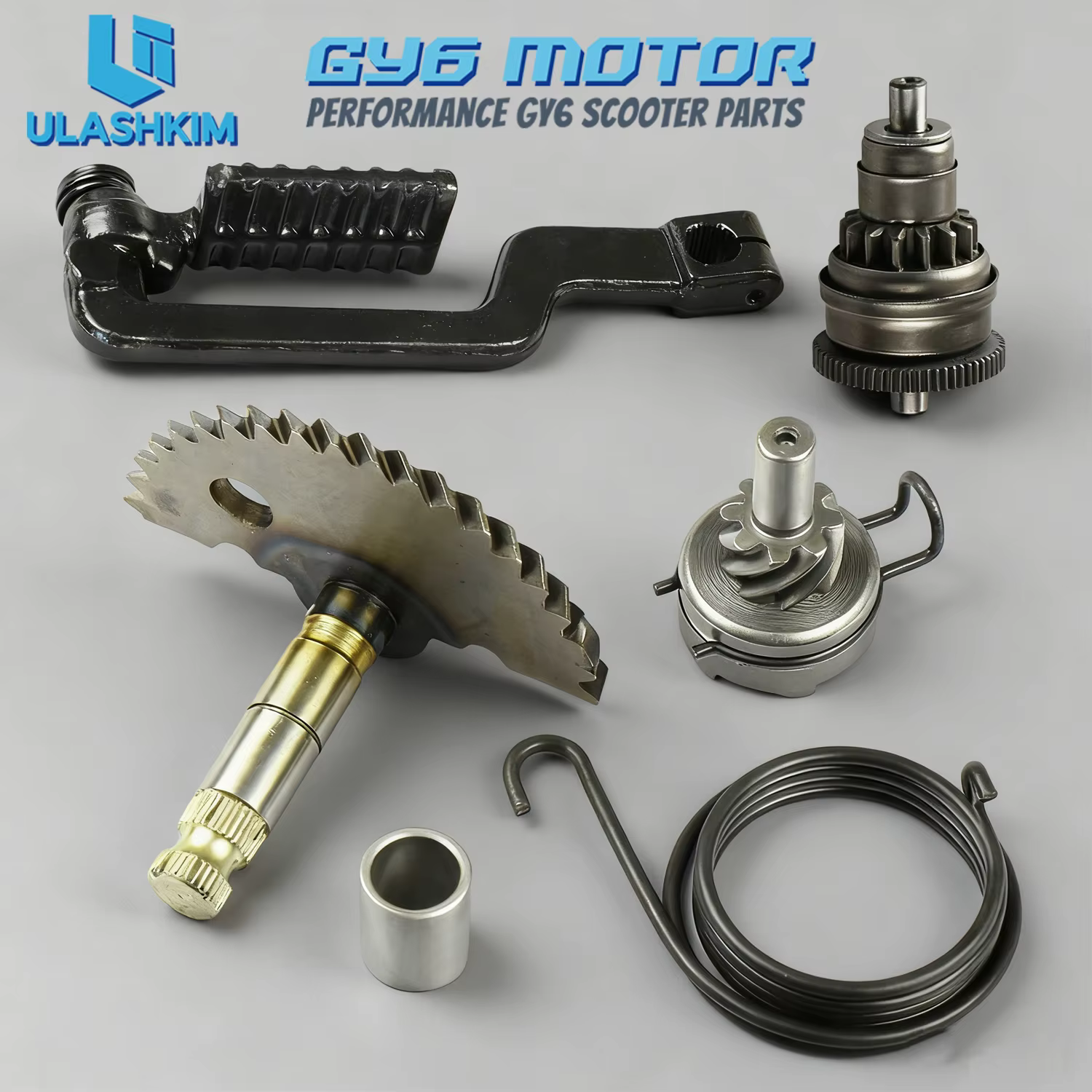 Kit d'arbre de démarreur pour Scooter GY6 50cc 80cc 139QMB 139QMA, kit d'installation de griffe de démarreur de moteur 350g