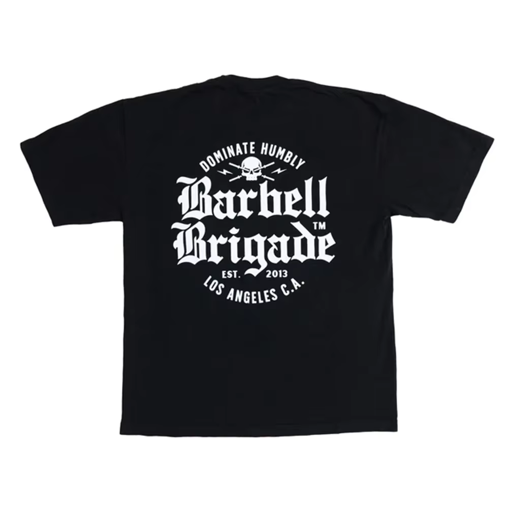 Barbell Brigade T-shirt de gymnastique en coton pour hommes