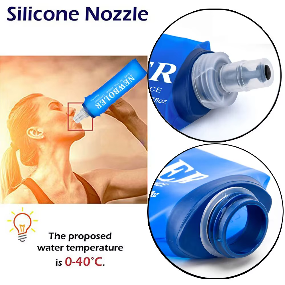 NEWBOLER 250 ml 500 ml bouteille d'eau TPU pliant flacon souple Sport