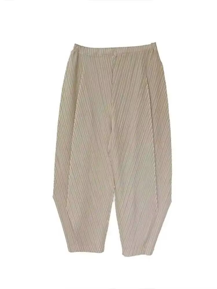 Pantalon sarouel plissé pour femme