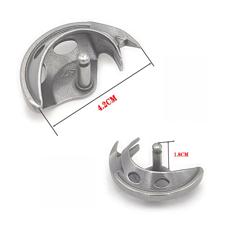 Bobines métalliques + crochet de navette + étui à canette pour Machine à coudre domestique de Style ancien, accessoires de couture pour frère et chanteur, 7 pièces/ensemble