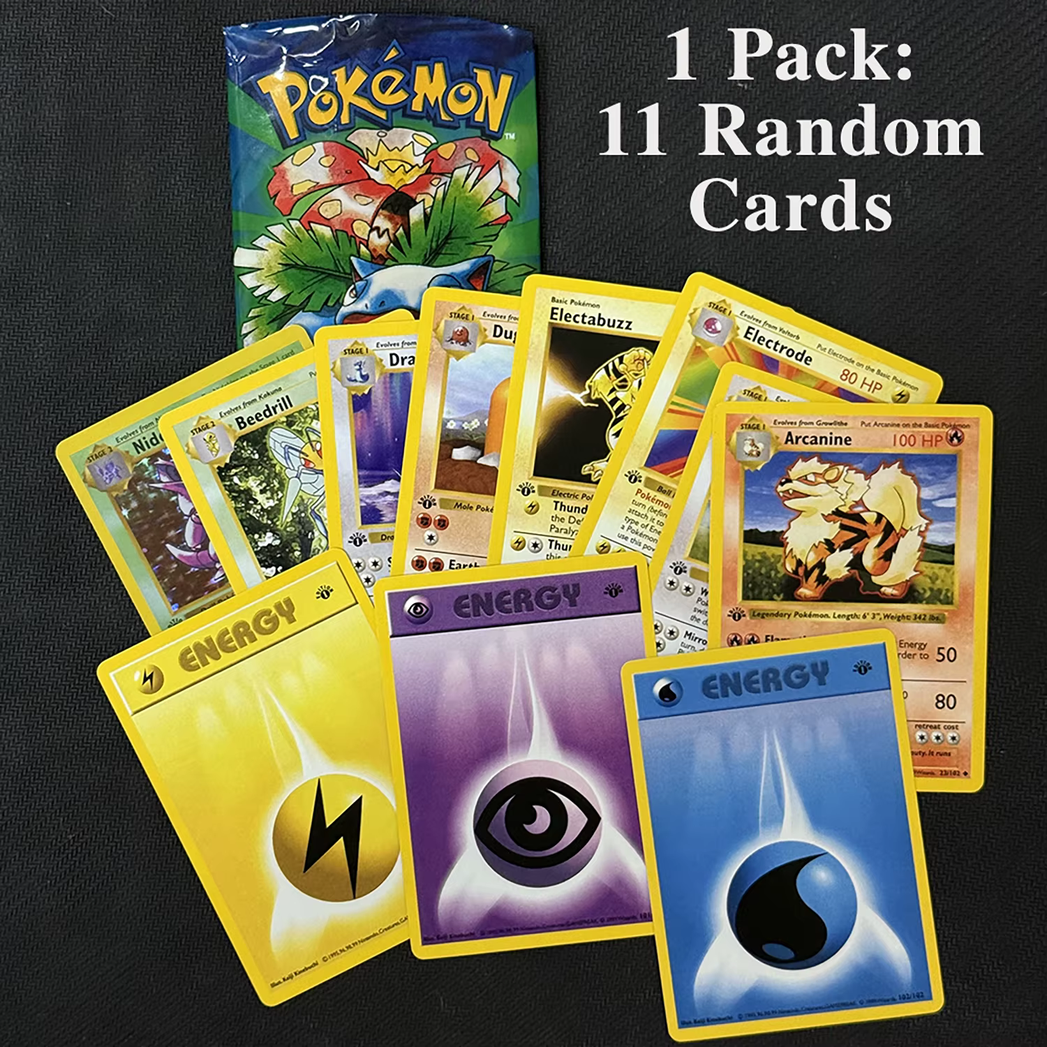 PTCG Booster Pack 11 pièces/sac 1ère édition Pack Charizard jeu de cartes à collectionner Collection bataille Booster jouets garçons cadeau