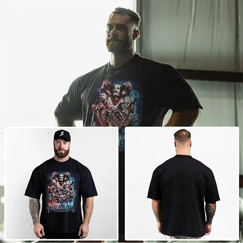 T-shirt décontracté CBUM Chris American pour l'entraînement et la gym