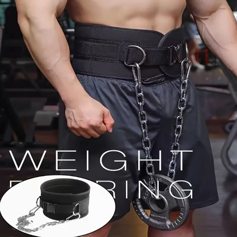 Ceinture de trempage robuste avec chaîne en métal pour les entraînements de gymnastique complets