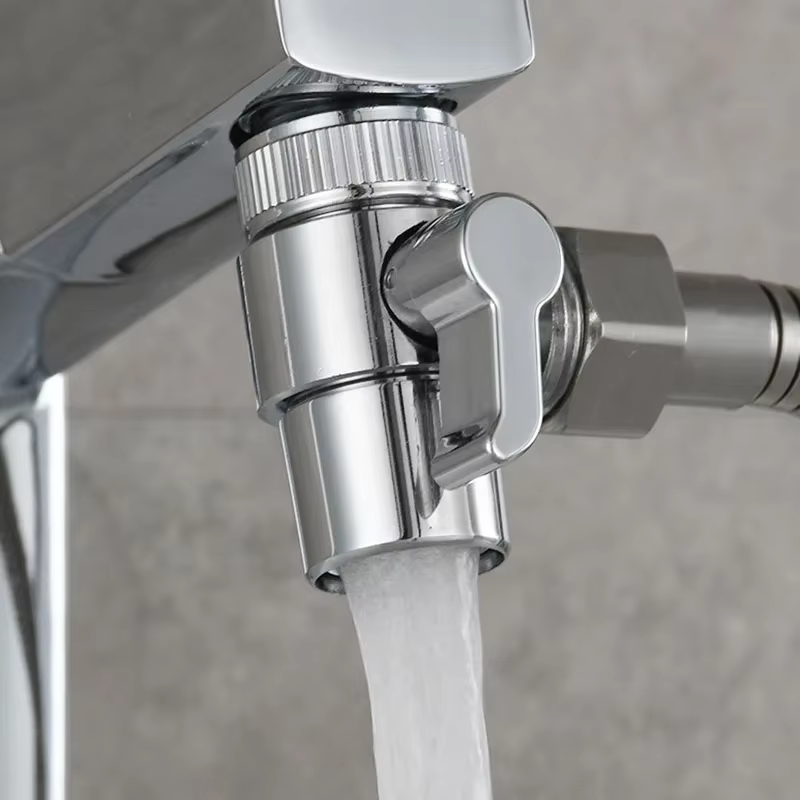 Robinet 1 en 2 sorties, distributeur d'eau, interrupteur de lavabo de douche, vanne de dérivation, Machine à laver externe, vanne de commutation de tuyau d'eau