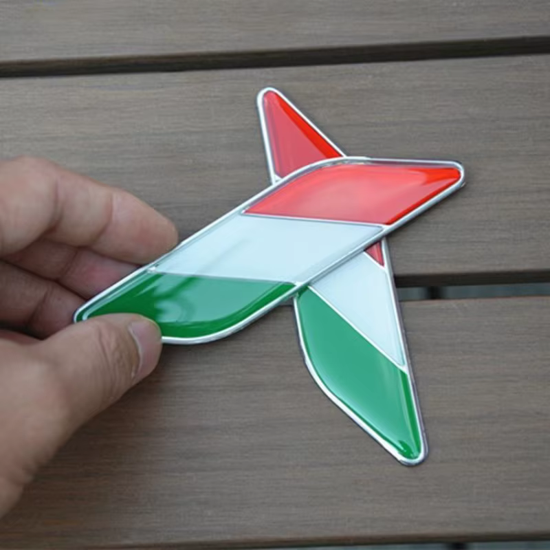 Autocollant d'insigne d'emblème de sport de course automobile pour drapeau italien d'italie