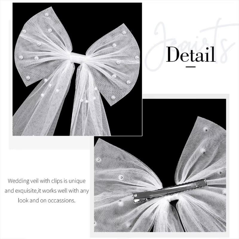 Voile à nœud pour future mariée, enterrement de vie de jeune fille, événements de mariage, design avec nœud en tulle, accessoire romantique élégant et mémorable