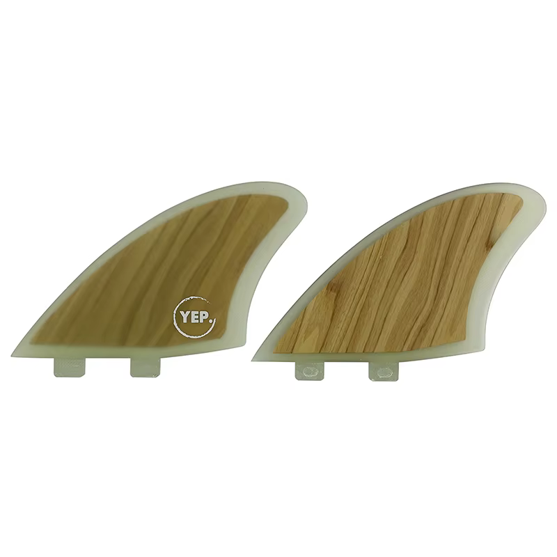 Ailerons de surf en bambou UPSURF FCS Twin Tabs, ailerons haute performance en fibre de verre K2 pour planche de surf, ailerons de quille pour funboard, pour sports nautiques
