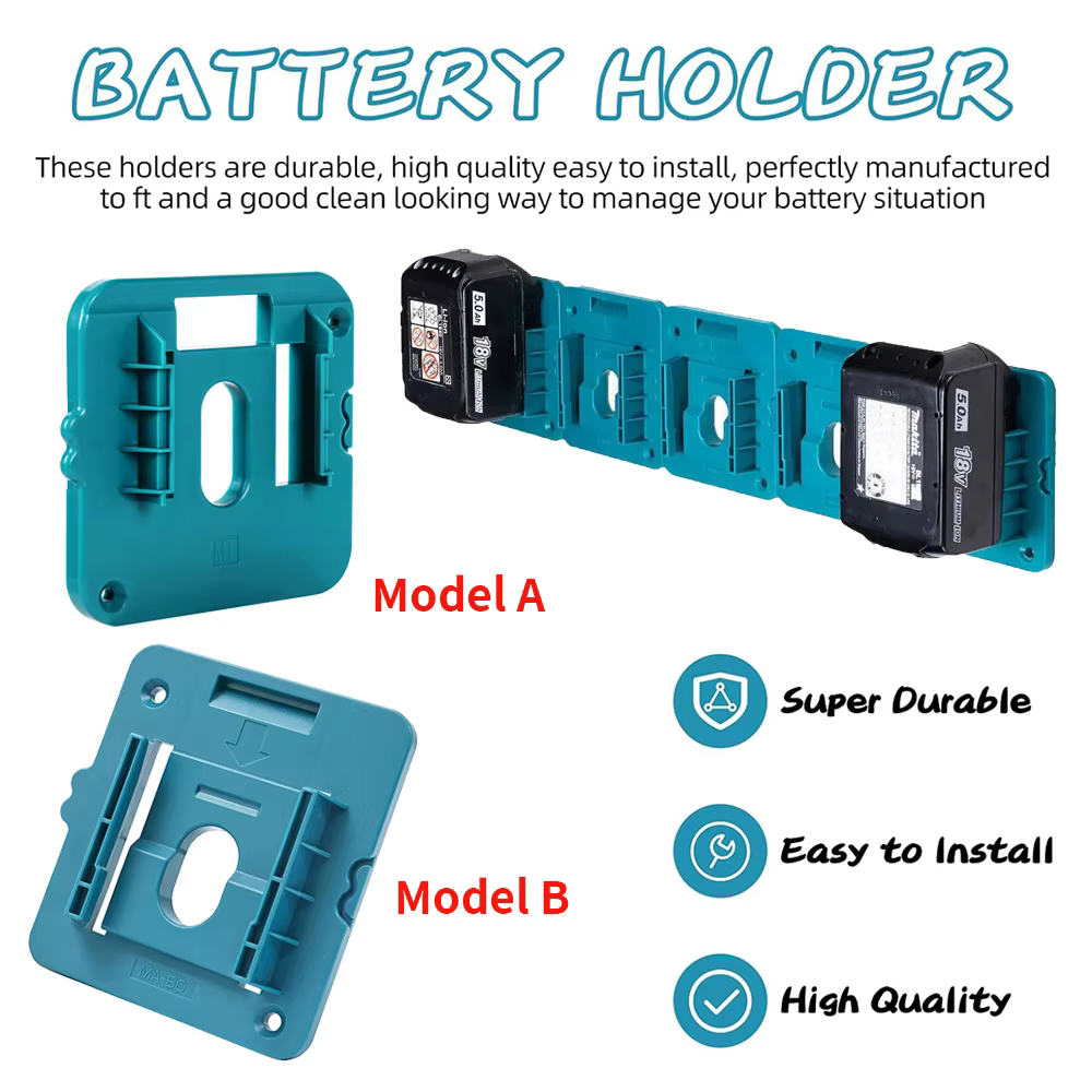 5 pièces support de batterie pour Makita 18V Li-ion batterie outils support de Machine support de stockage support mural pour BL1860 BL1850 (sans batterie)