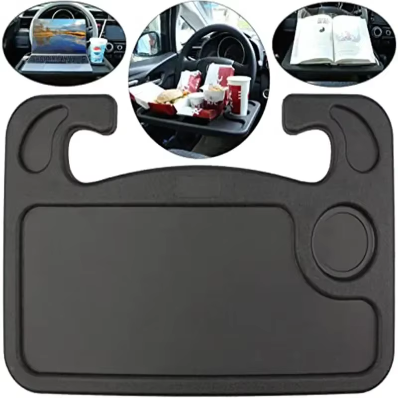 Volant de voiture, table à manger, plaque à manger de voiture, support à boissons, bureau d'écriture multifonctionnel, accessoires de table à manger de voiture