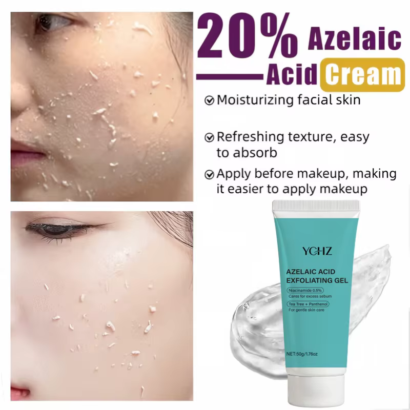 Gel exfoliant bio-acide à l'acide azélaïque et à l'acide salicylique, exfoliation douce, nettoyage en profondeur, lisse et éclaircit la peau, élimine les huiles et les impuretés de surface, absorption