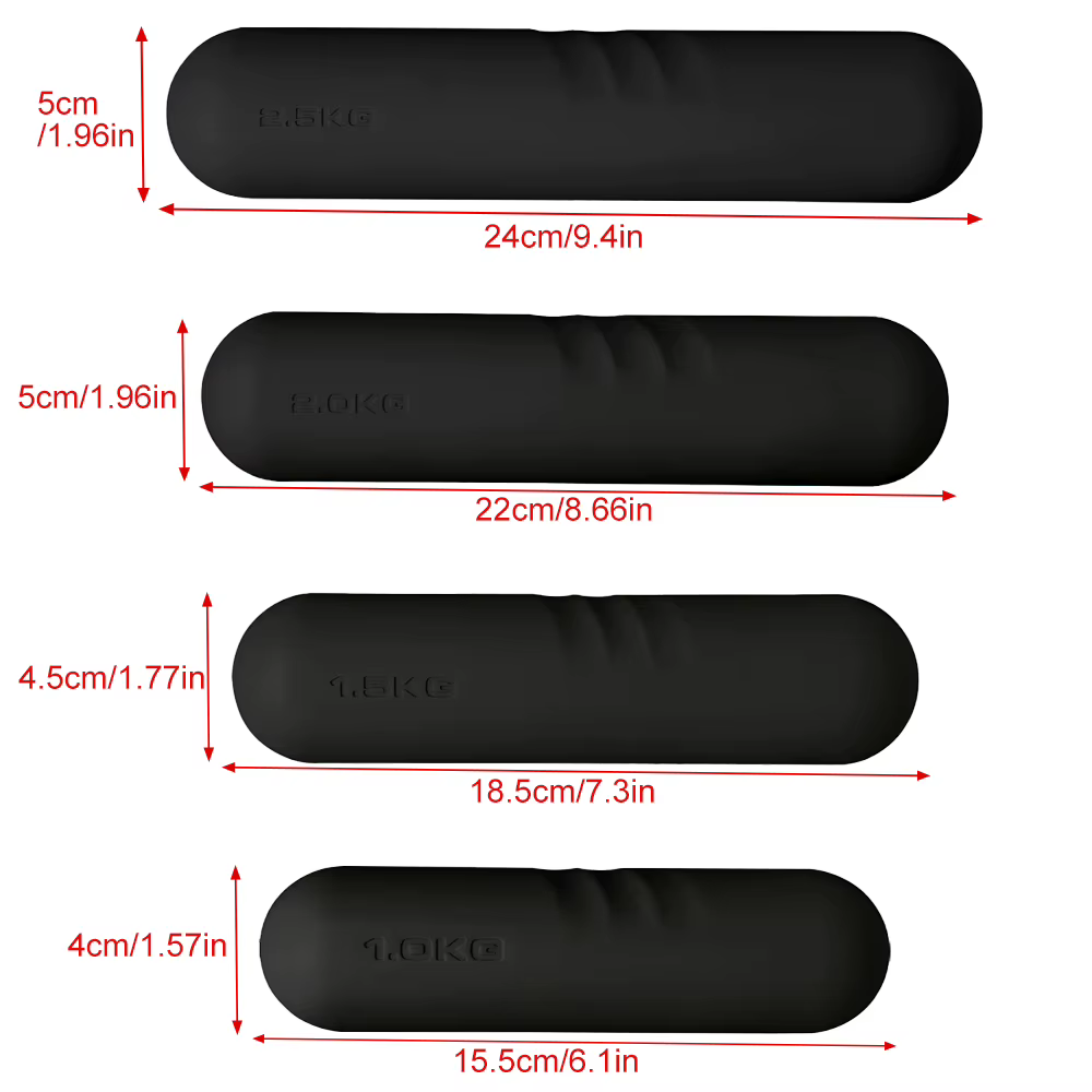  1 barre de poids pour les mains 1/1,5/2/2,5 kg, pour Pilates, yoga, danse, aérobic, cardio, entraînement musculaire | Haltères portables