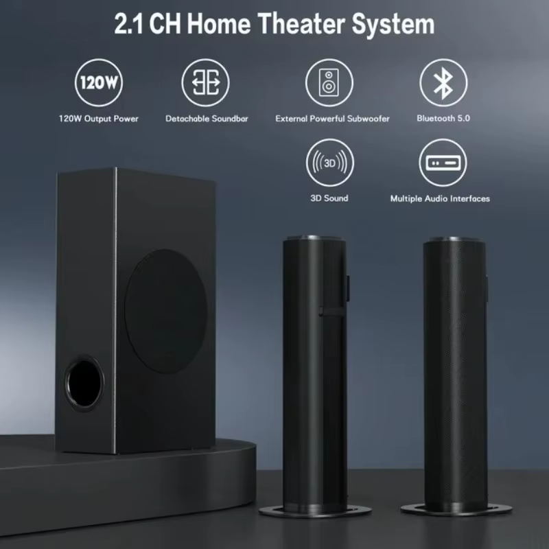 Barre de son puissante, système sonore pour Home cinéma, haut-parleur TV, caisson de basses avec télécommande, son stéréo HIFI, Audio Bluetooth