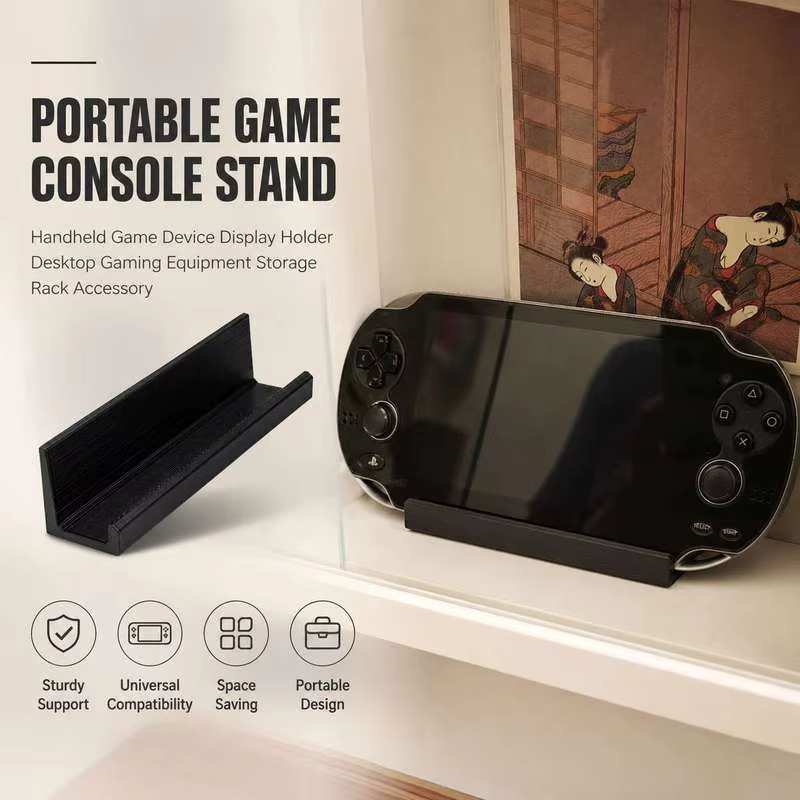 Support de console de jeu portable, support d'affichage pour appareil de jeu portable, support de rangement pour équipement de jeu de bureau, accessoire
