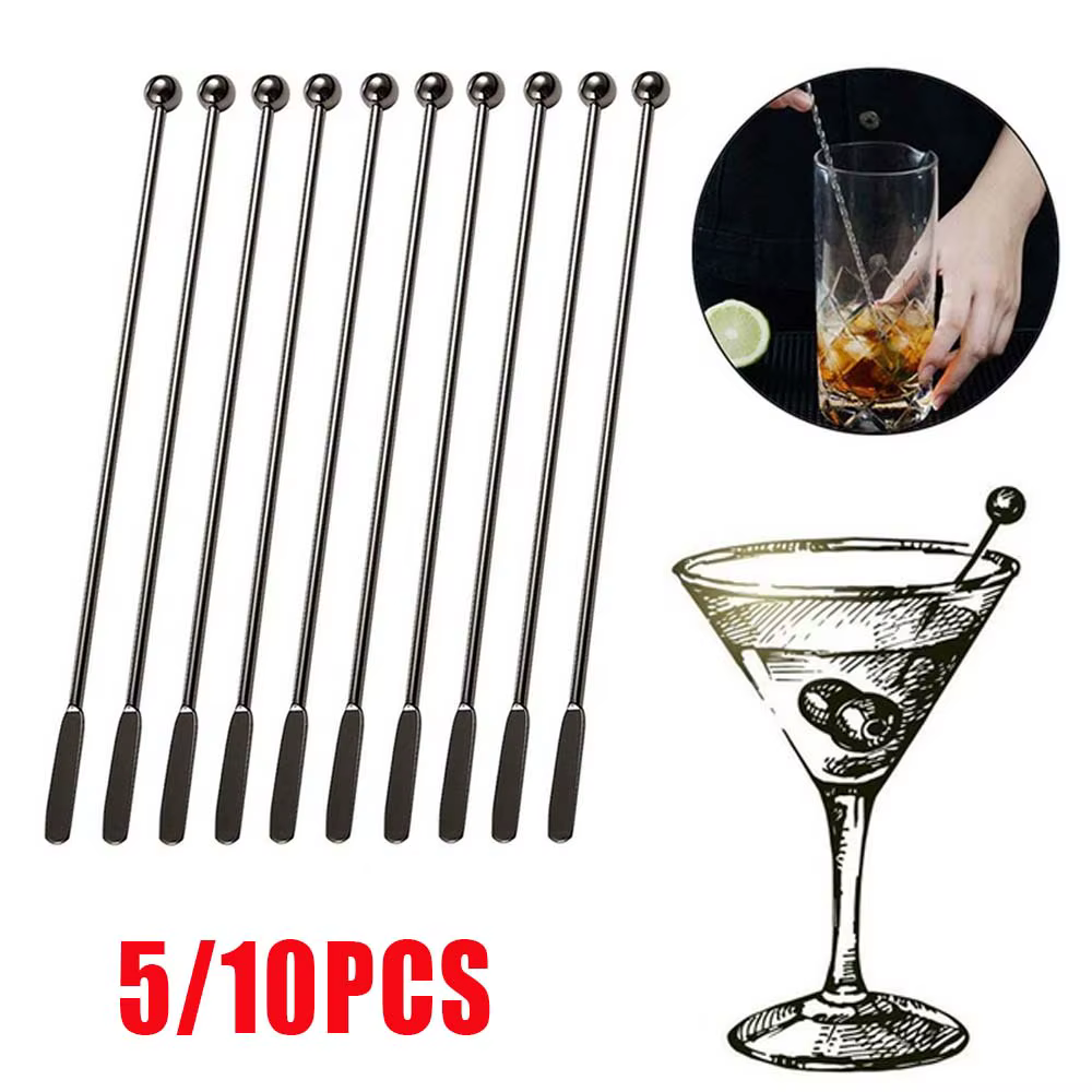 Mélangeur d'outils de Bar en acier inoxydable de 19cm, pour fête de mariage, agitateurs de boissons, bâton à Cocktail, bâtons de mélange
