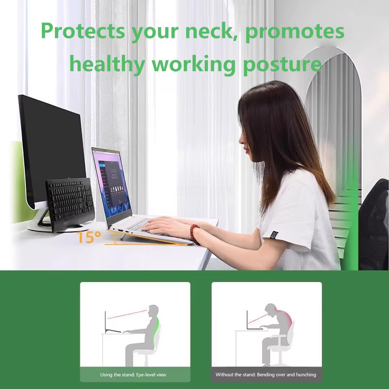 Support portable pour ordinateur portable, mini support pour ordinateur portable, compatible avec Macbook, Huawei, Samsung, Xiaomi, Dell, ASUS, HP, Toshiba, support pour clavier