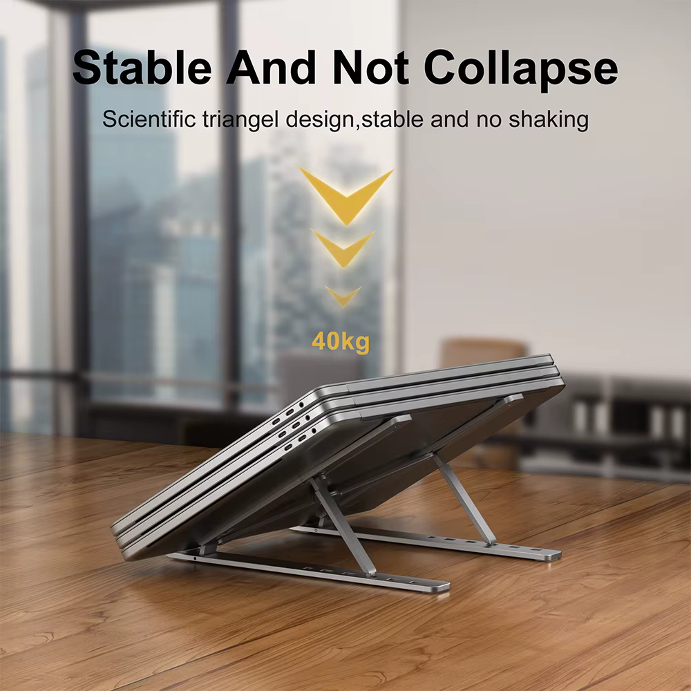 Support réglable en alliage d'aluminium pour ordinateur Portable, support de refroidissement de levage pour Macbook Lenovo, accessoires pour ordinateur Portable