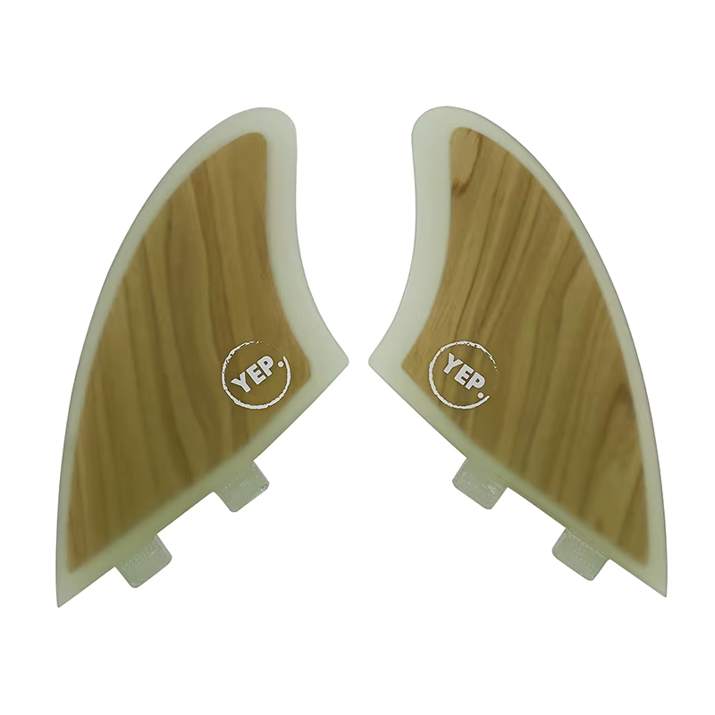 Ailerons de surf en bambou UPSURF FCS Twin Tabs, ailerons haute performance en fibre de verre K2 pour planche de surf, ailerons de quille pour funboard, pour sports nautiques