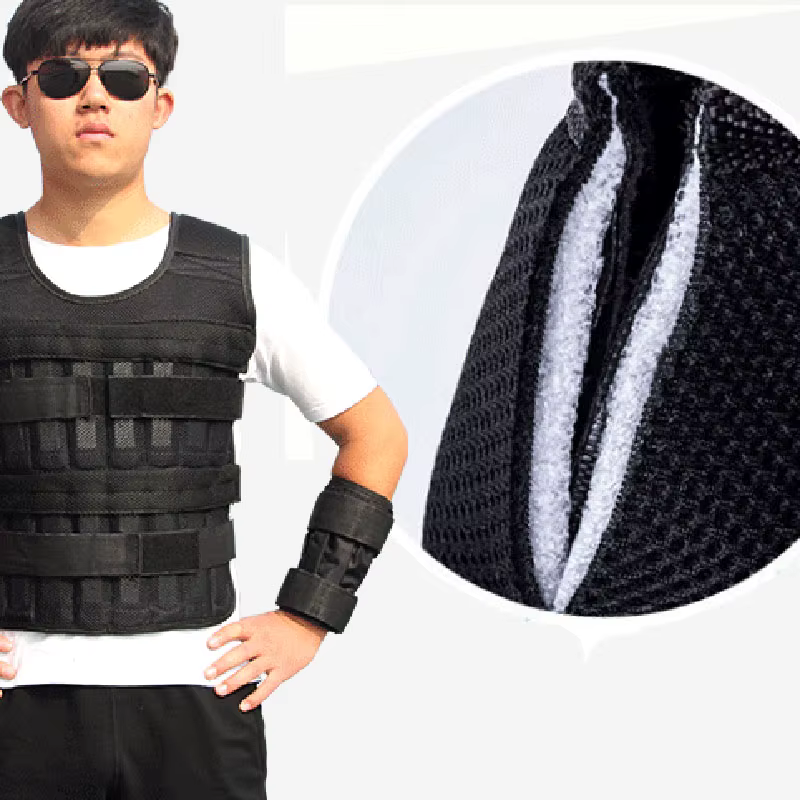 Gilet lesté de 20 kg, veste de poids de chargement réglable