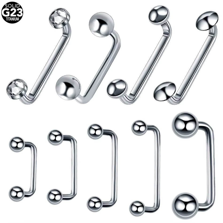 Barre de Surface en titane 16G 14G, filetage externe et interne, haltère industriel CZ, Micro ancres cutanées, anneau de perçage, bijoux Sexy, 1 pièce