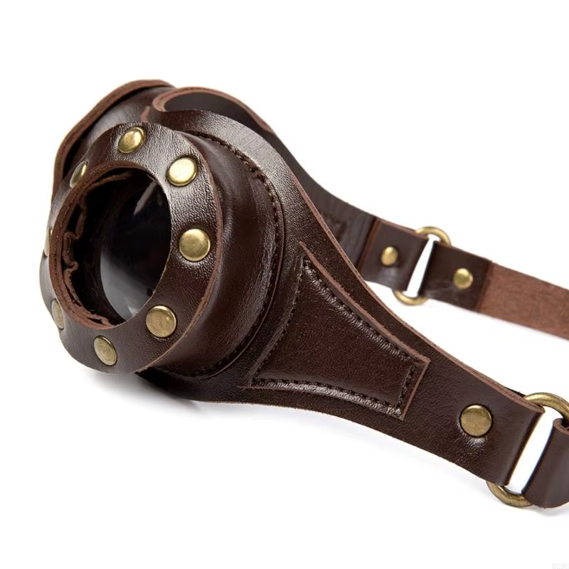Lunettes Steam Punks amusantes en cuir, accessoires Steampunk pour hommes, lunettes de Cosplay d'halloween, accessoires de fête pour adultes