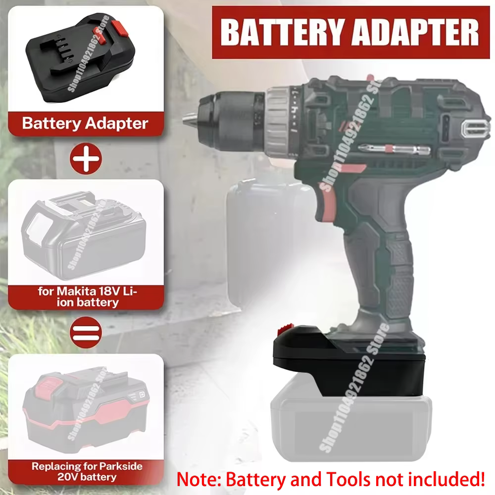 BL1830 accessoires de batterie Li-ion pour Parkside pour XTeam 20V adaptateur d'outil électrique convertisseur pour batterie Li-ion Makita 18V