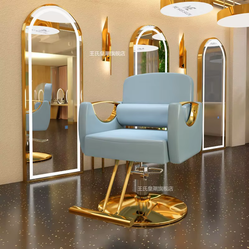 Design beauté chaise de barbier professionnel salon de coiffure plancher élégant chaise de barbier fauteuil esthétique Fotele Fryzjerskie accessoires