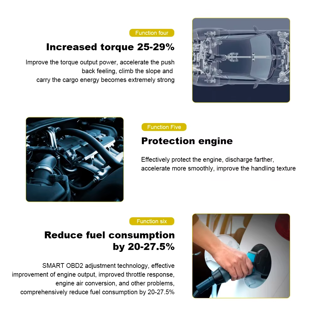 Nitro ECO OBD2 lecteur de puce d'économie de carburant camion automobile amélioré Mini boîte de réglage OBDII outil de réglage du couple électrique ECOOBD2 double plaque