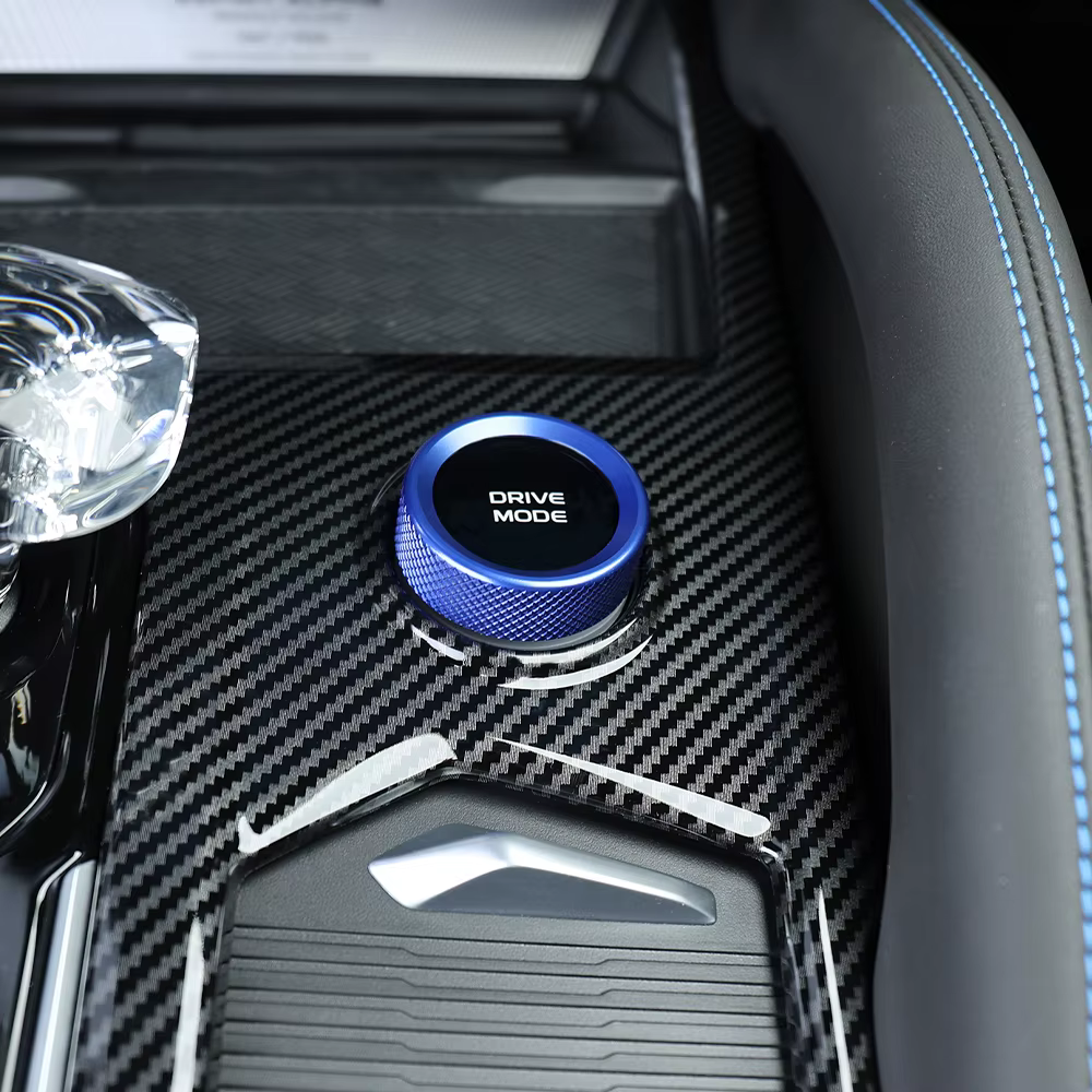 Pour Renault Grand Koleos - Cache-bouton de mode de conduite en alliage d'aluminium pour intérieur de voiture, accessoires de décoration pour mode de conduite automatique