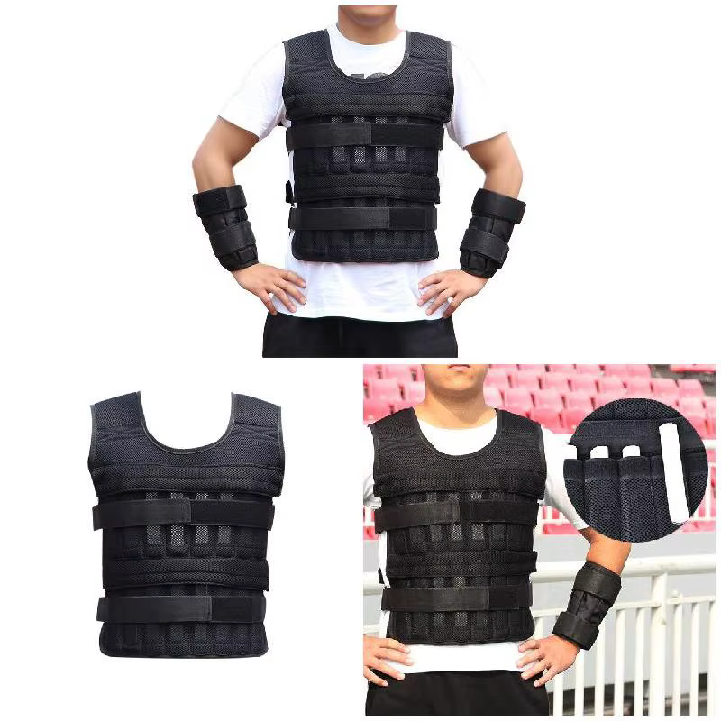 Gilet lesté de 20 kg, veste de poids de chargement réglable