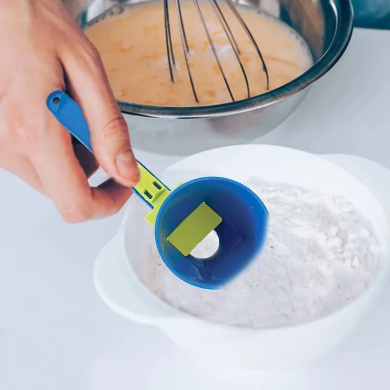 Cuillère à poudre de protéines en matériau PP Durable sans gâchis-entonnoir coulissant pour le lait et les suppléments