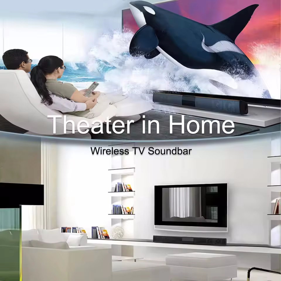 Barre De son caisson De basses sans fil pour TV haut-parleur Bluetooth barre De son boîte Radio De musique FM grande Bocina basse Blootooth Caixa De Som Coluna