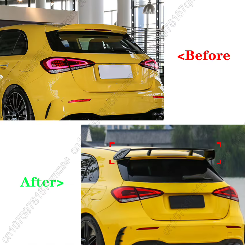 Aileron de toit arrière pour mercedes-benz classe A W177 A180 A200 A220 A250 A260 A35 A45 AMG 2018 – 2022, ABS noir brillant