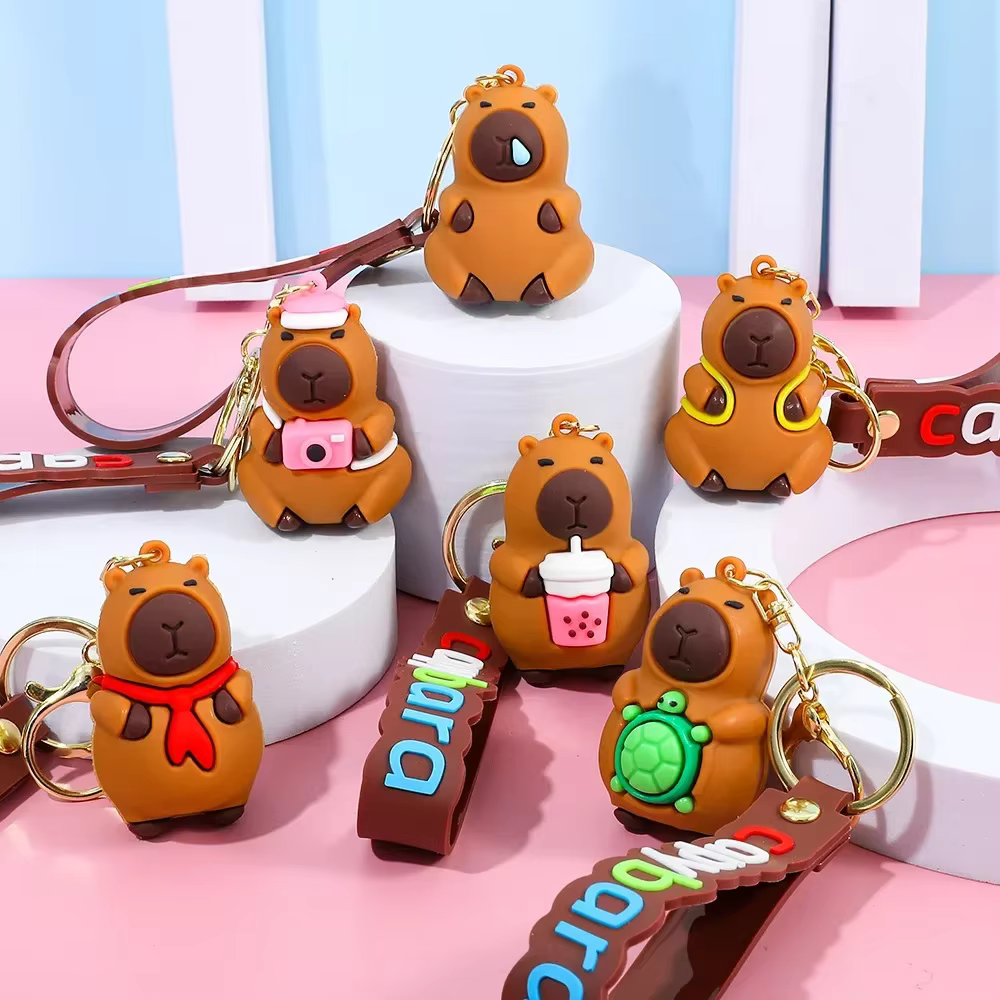 Porte-clés Capybara mignon, accessoire Animal mignon pour filles et enfants, décoration Adorable et idée cadeau, 1 à 20 pièces