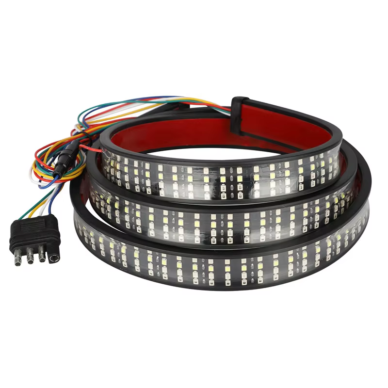 Barre lumineuse LED pour hayon de camion, 60 pouces, pour pick-up, remorque, SUV, fonction complète, frein, marche arrière, clignotant, feu arrière, étanche