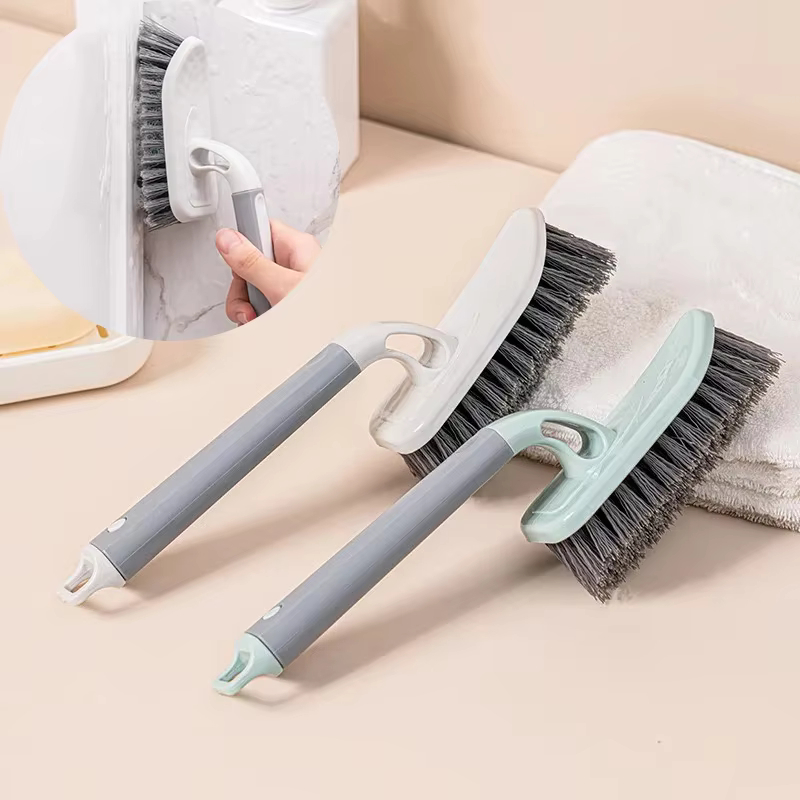 360 ° Brosse de nettoyage en profondeur, poignée à poils robustes pour salle de bains, cuisine, carrelage, coin au sol, outil de gommage de Surface, nettoyage d'angle Br