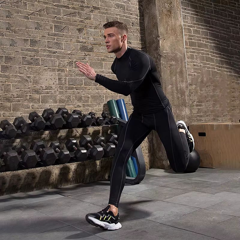 T-shirt de sport à manches longues pour homme
