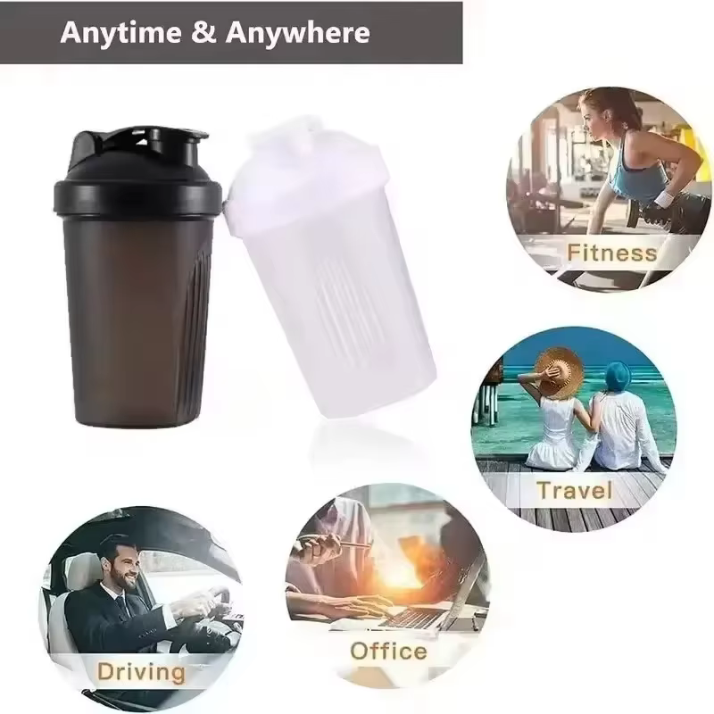 Bouteille shaker pour protéines de 400 ml avec boule de mélange