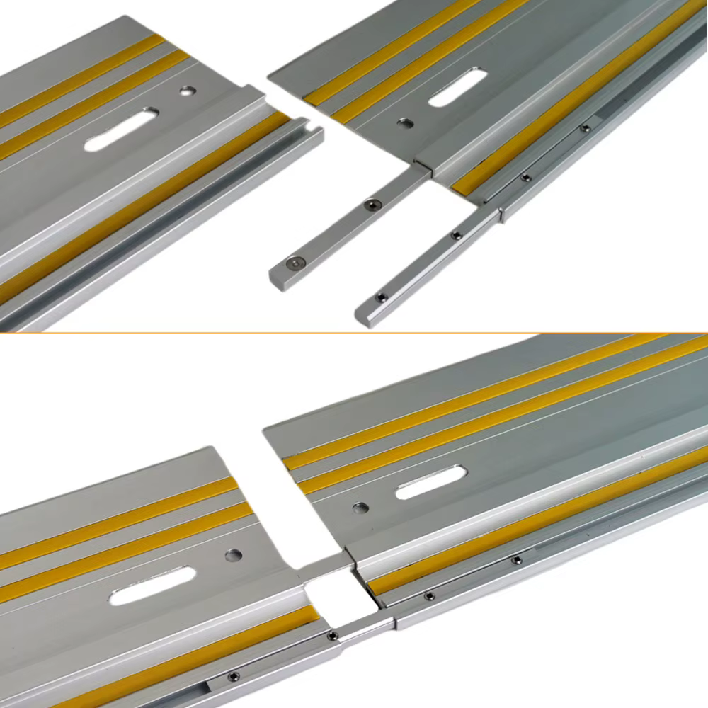 Rail de guidage de scie sur rail Rails guidés extrudés en aluminium pour coupes de déchirure répétables sur rail de scie circulaire, biseau optimisé et coupes droites