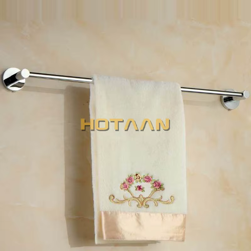 HORound-Barre porte-serviettes de bain en laiton massif, qualité chromée, porte-serviettes mural, barre de toilette HOProducts