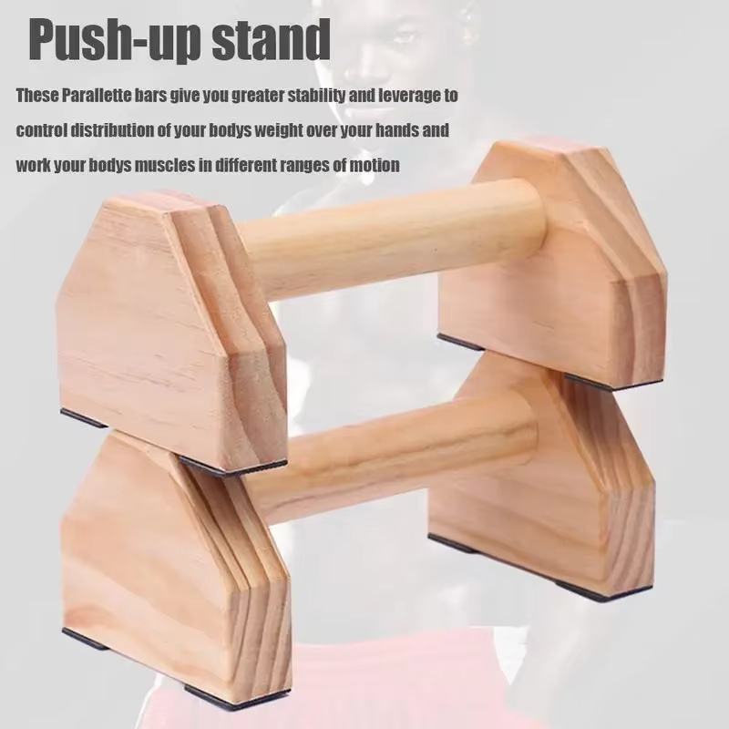 Support de pompes barres de poussée en bois exercice Parallettes antidérapantes supports de poignée calistenie équipement de Fitness entraînement de force à domicile