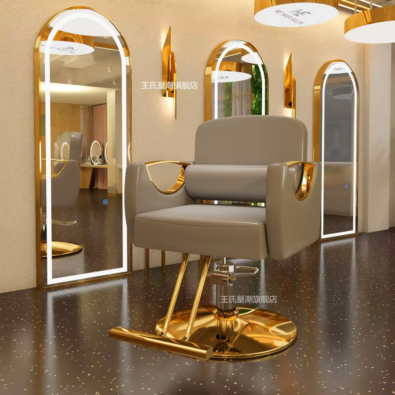 Design beauté chaise de barbier professionnel salon de coiffure plancher élégant chaise de barbier fauteuil esthétique Fotele Fryzjerskie accessoires