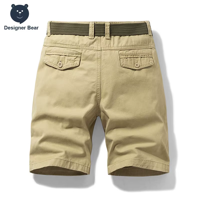 Shorts Cargo Baggy Homme 2026 de Marque – Bermuda de Travail Multi-Poches en Coton pour l'Été