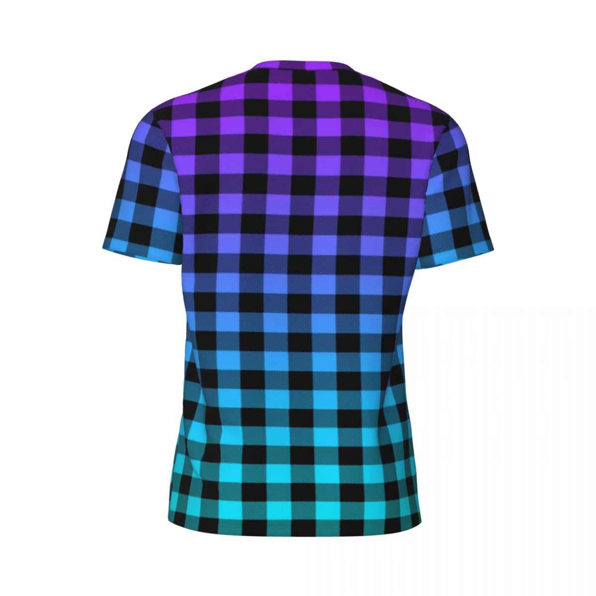 T-shirt de sport à carreaux pour hommes