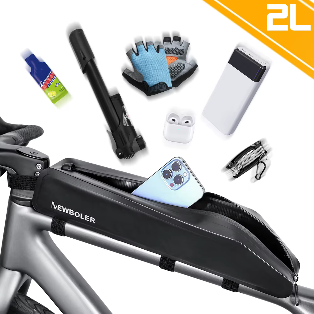 NEWBOLER 2L cadre de vélo avant Tube sac