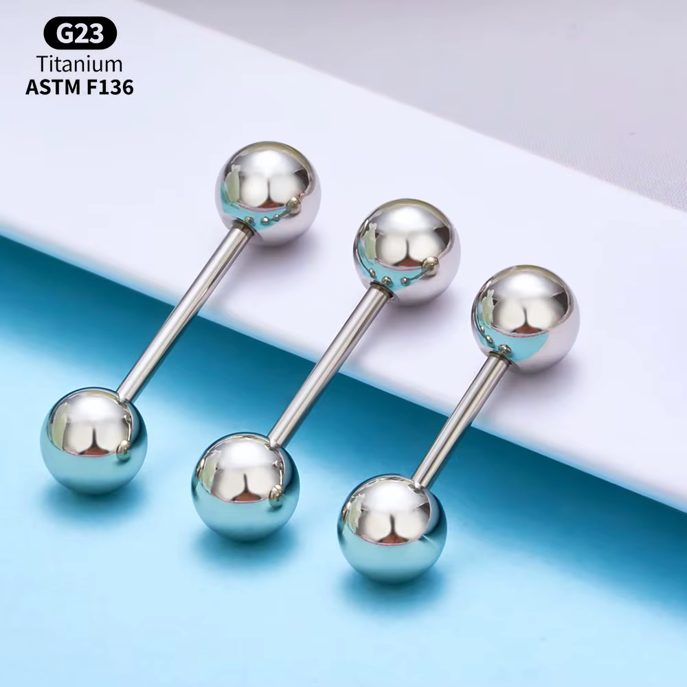 Ensemble de barres industrielles en titane pour piercing : Bridge, Helix, Tragus, Cartilage, Daith, Conch, Rook, Labret, Stud de langue, Bijoux corporels, Stack