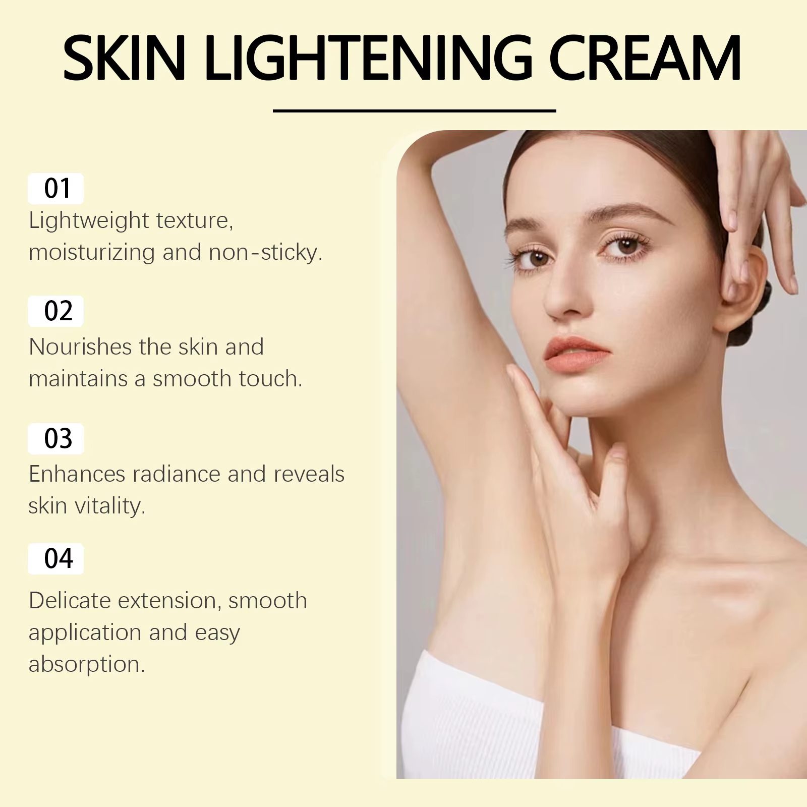 Lotion pour le corps éclaircissante au citron, hydrate doucement la peau sèche, même le teint, crème nourrissante éclaircissante pour le corps