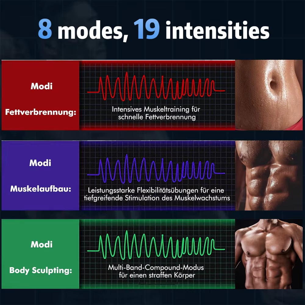 Stimulateur musculaire EMS - 19 intensités