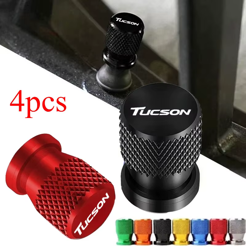 Bouchons de Valve de pneu de roue de voiture, accessoires pour Hyundai Tucson, couvercles de tige de pneu, étanche à la poussière d'air